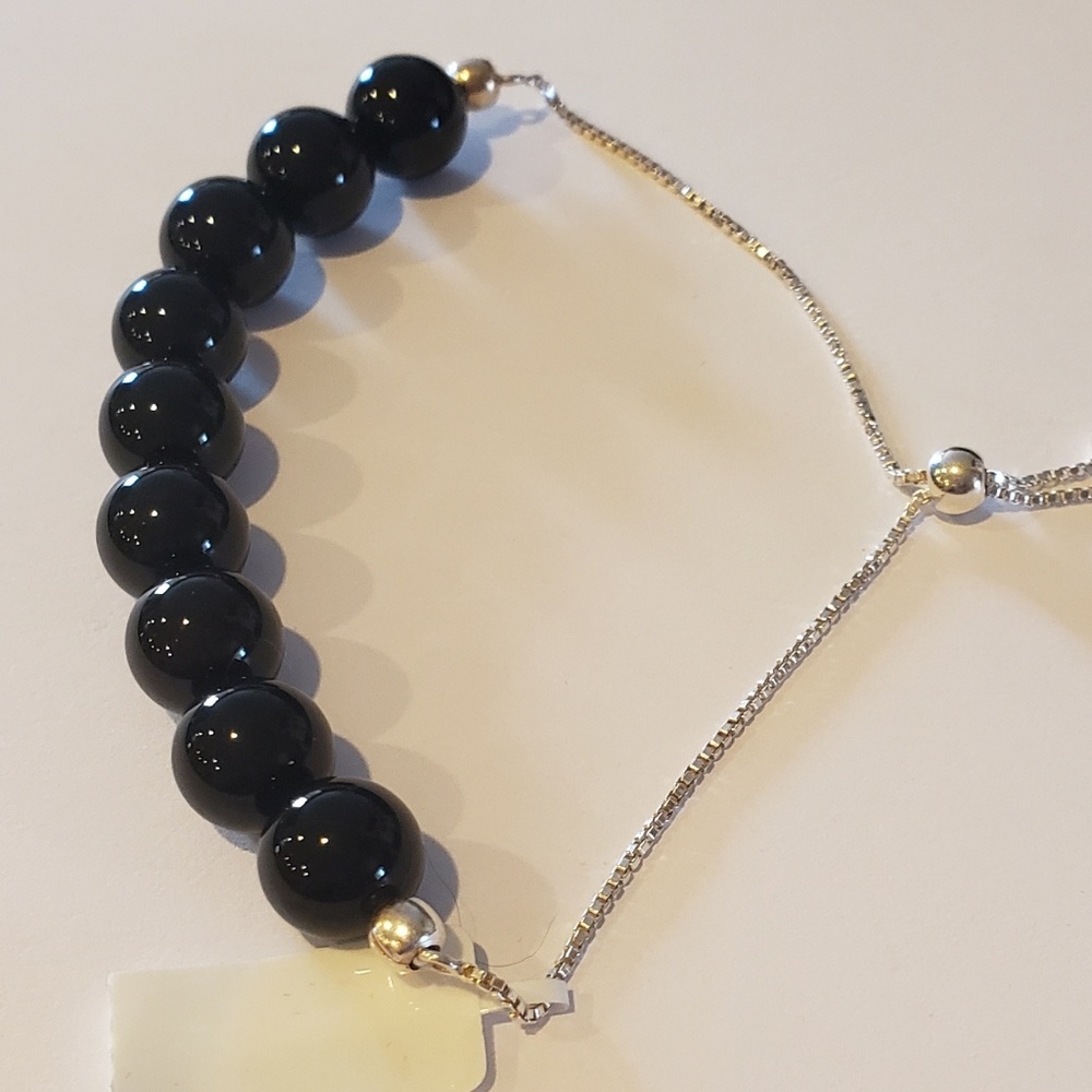 Sterling Black Onyx Bolo